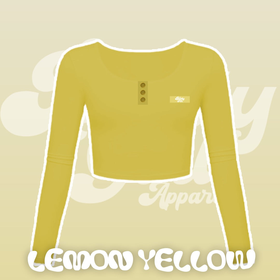 LEMON YELLOW CROPPED LONG SLEEVE