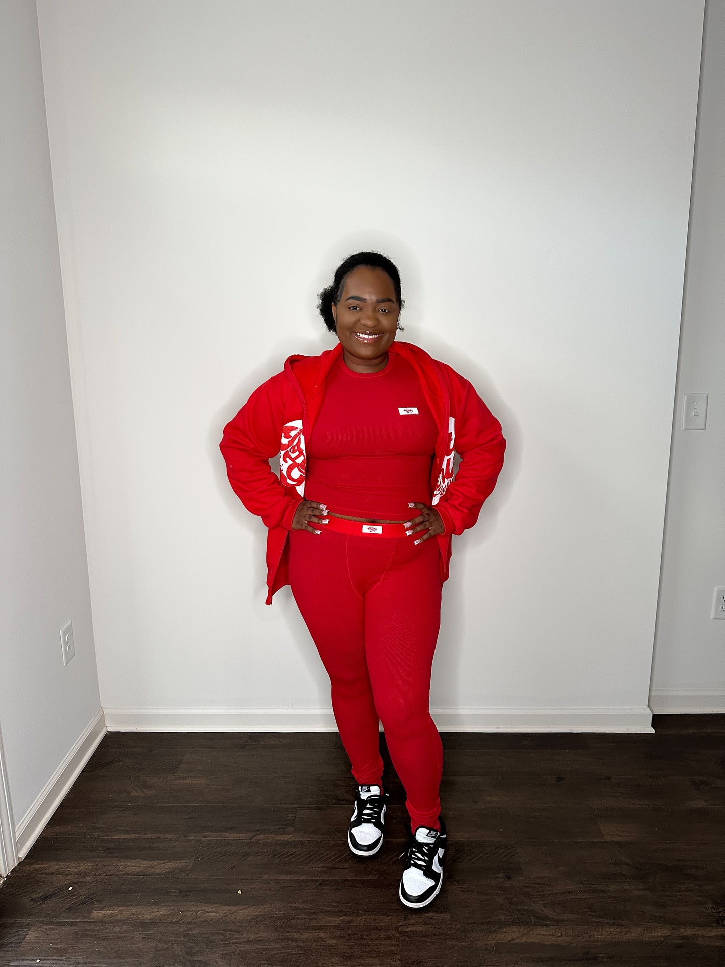 RED LEISURE WEAR LEGGINGS