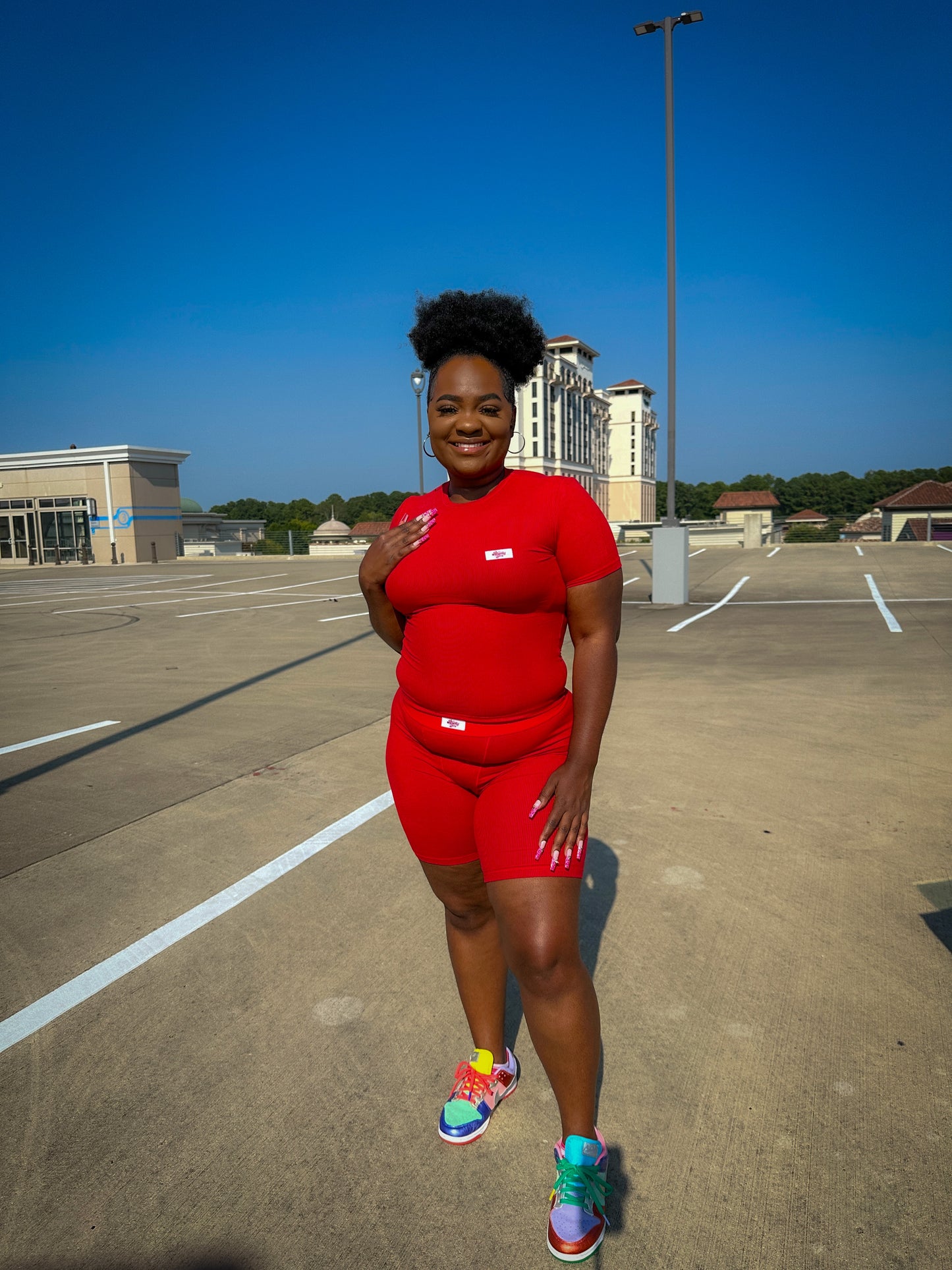 RED LEISURE WEAR TOP