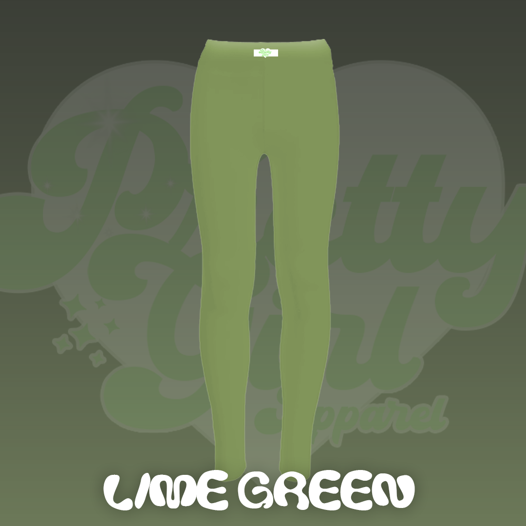 LIME GREEN LEISURE WEAR LEGGINGS