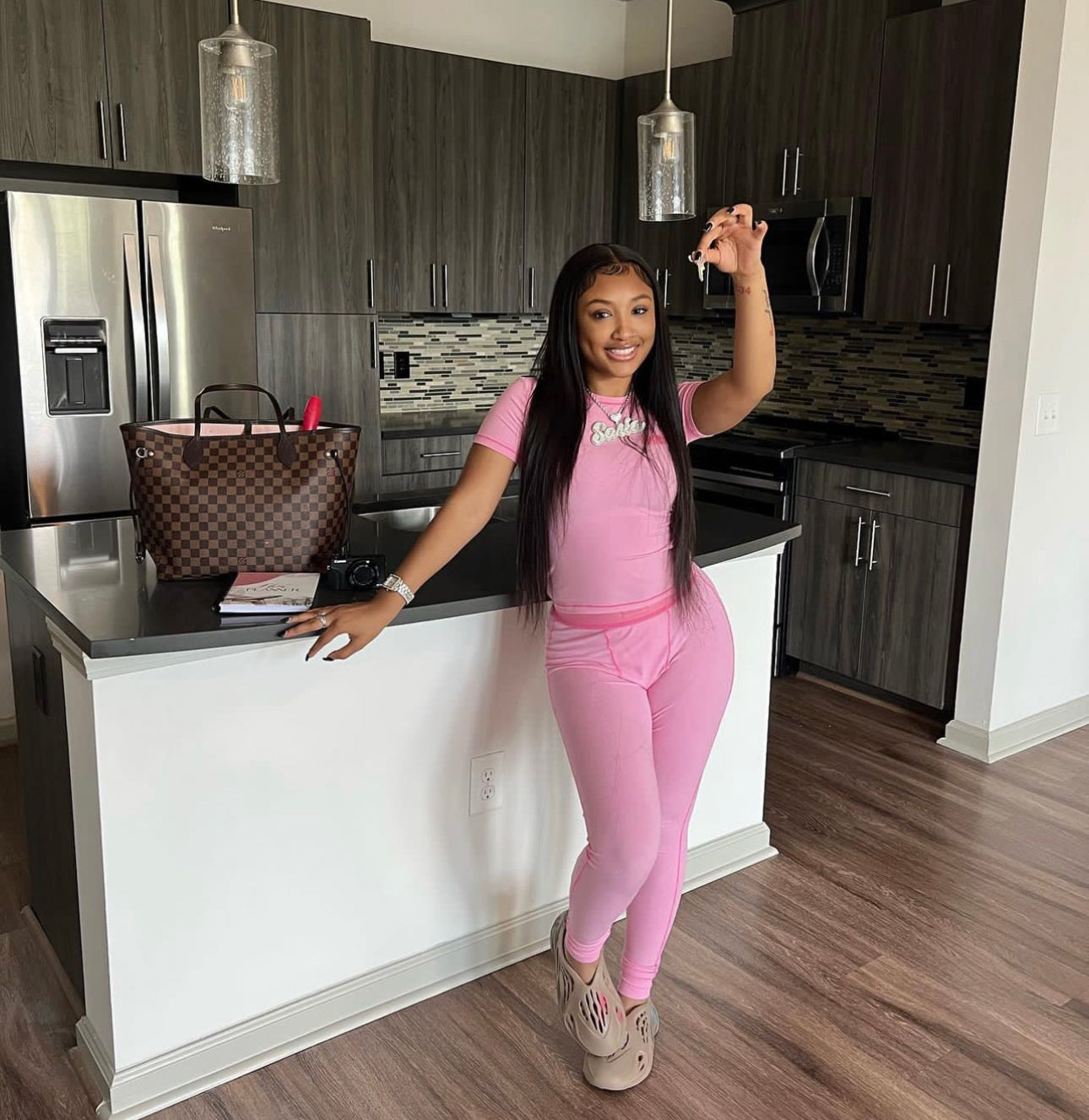 PINK LEISURE WEAR LEGGINGS