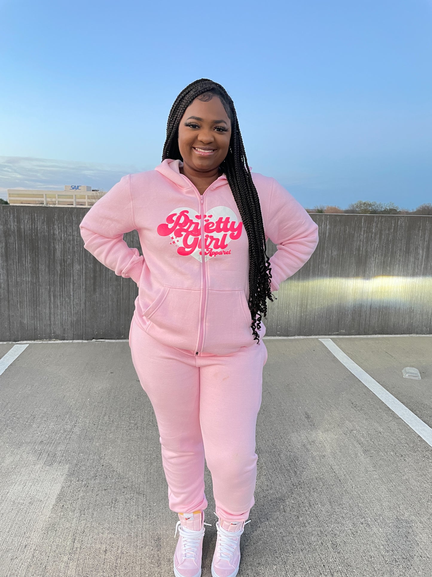 PRETTY IN PINK SWEATSUIT