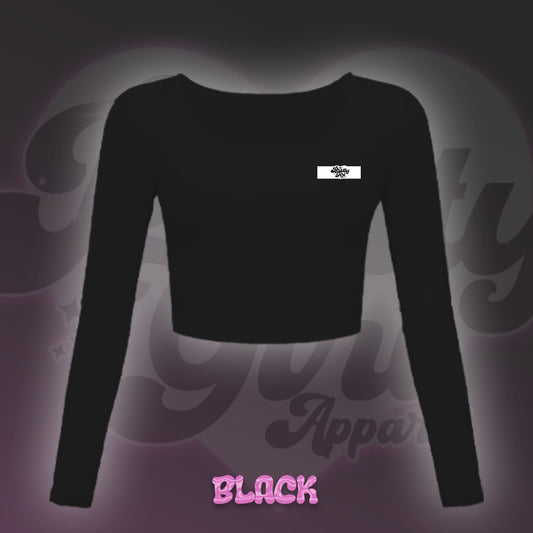 BLACK LEISURE WEAR LONG SLEEVE TOP